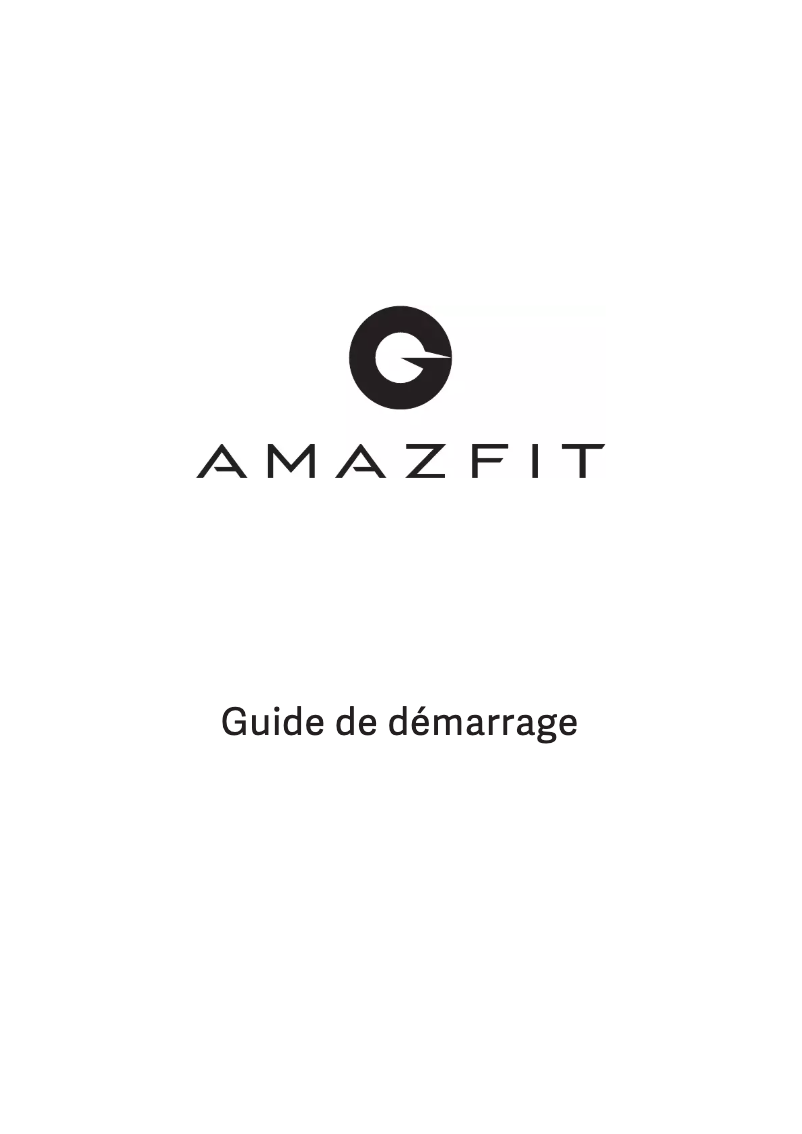 Page 1 de la notice Manuel utilisateur Xiaomi Amazfit Pace