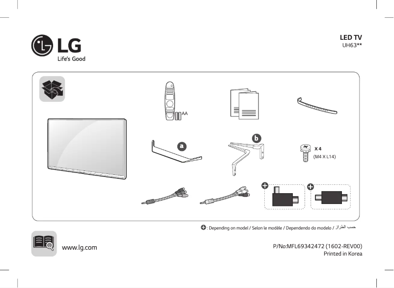 Page 1 de la notice Manuel utilisateur LG 70UH635T