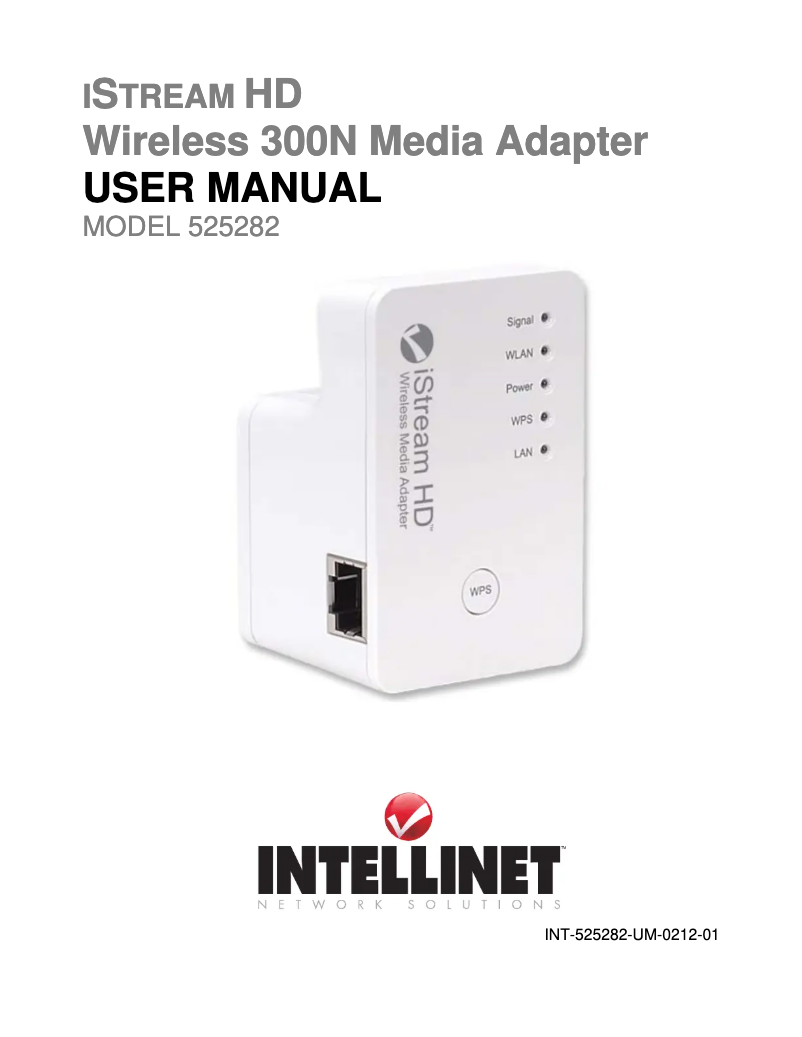 Page 1 de la notice Manuel utilisateur Intellinet iStream HD 525282