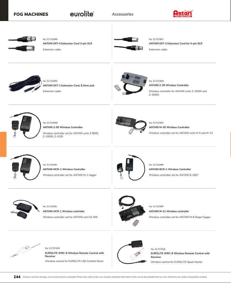 Page 1 de la notice Catalogue Antari M-30