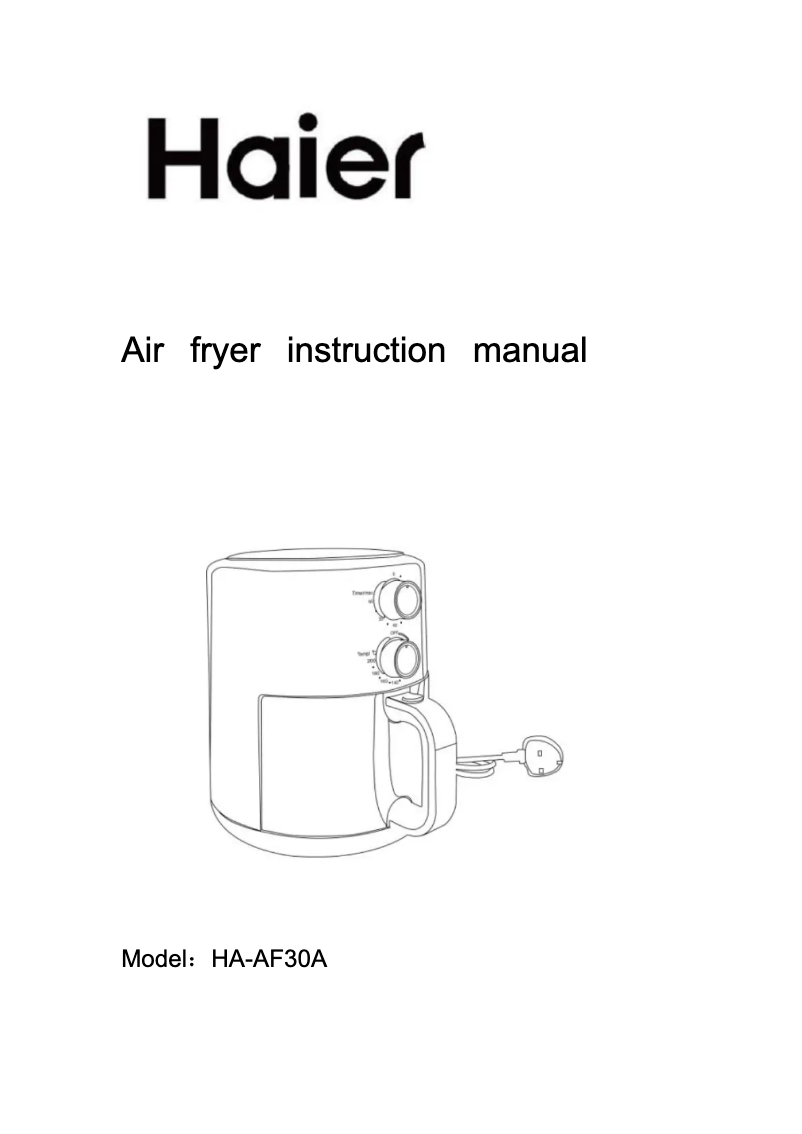 Página 1 del manual Manual de usuario Haier HA-AF30A