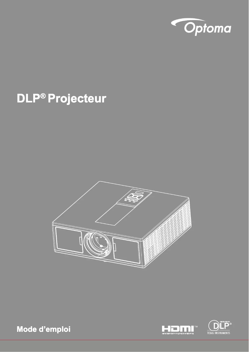 Page 1 de la notice Manuel utilisateur Optoma ZH510T