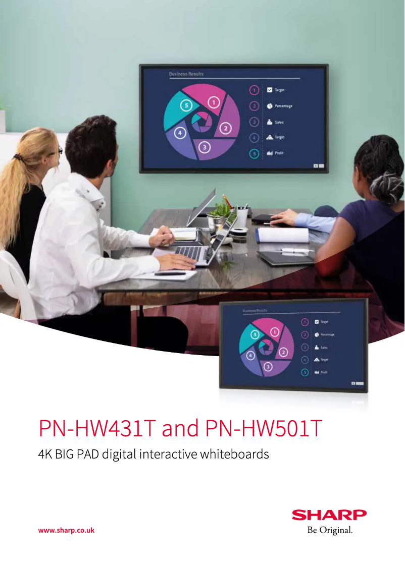 Página 1 del manual Folleto Sharp PN-HW431T