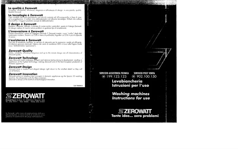 Page 1 de la notice Manuel utilisateur Zerowatt M.LX 695