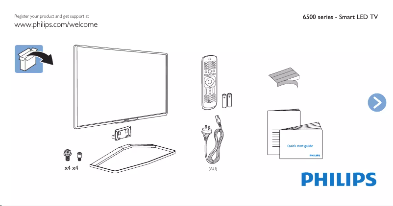 Página 1 del manual Guía de inicio rápido Philips 50PFT6509S