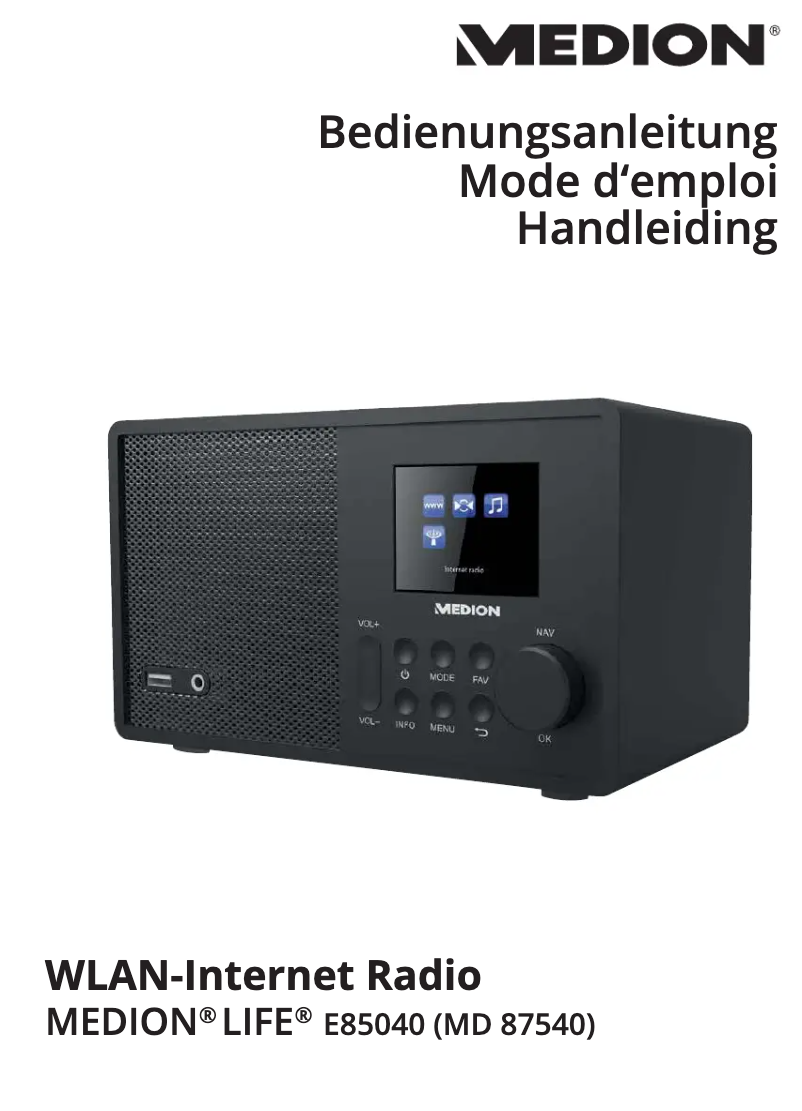 Page 1 de la notice Manuel utilisateur Medion LIFE E85040 (MD 87540)