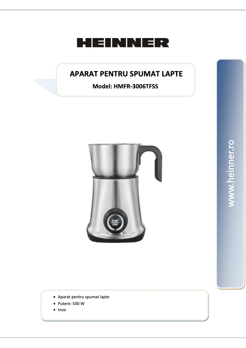 Page 1 de la notice Manuel utilisateur Heinner HMFR-3006TFSS