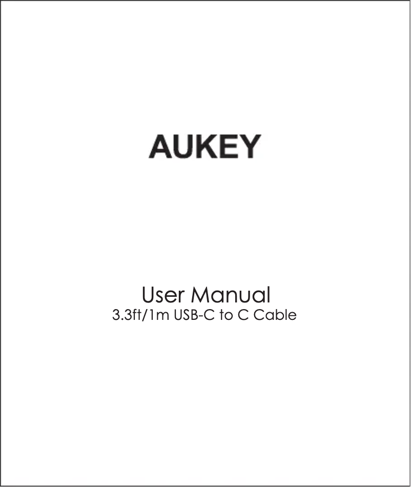 Page 1 de la notice Manuel utilisateur Aukey CB-CD5