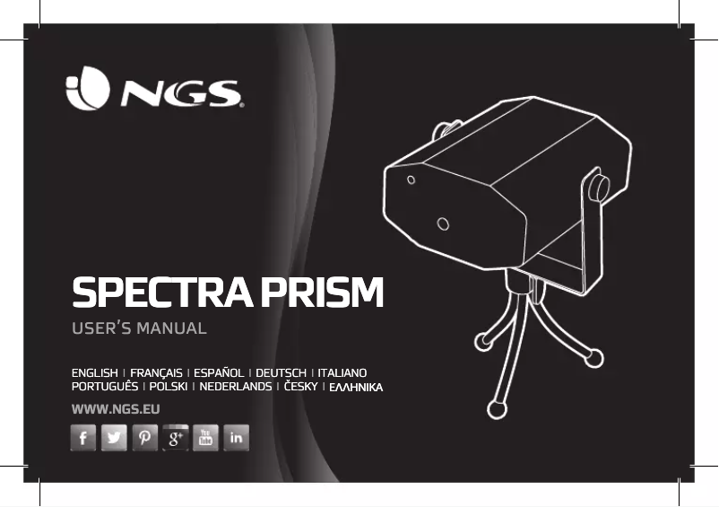 Page 1 of the manual User Manual NGS Spectra Prism