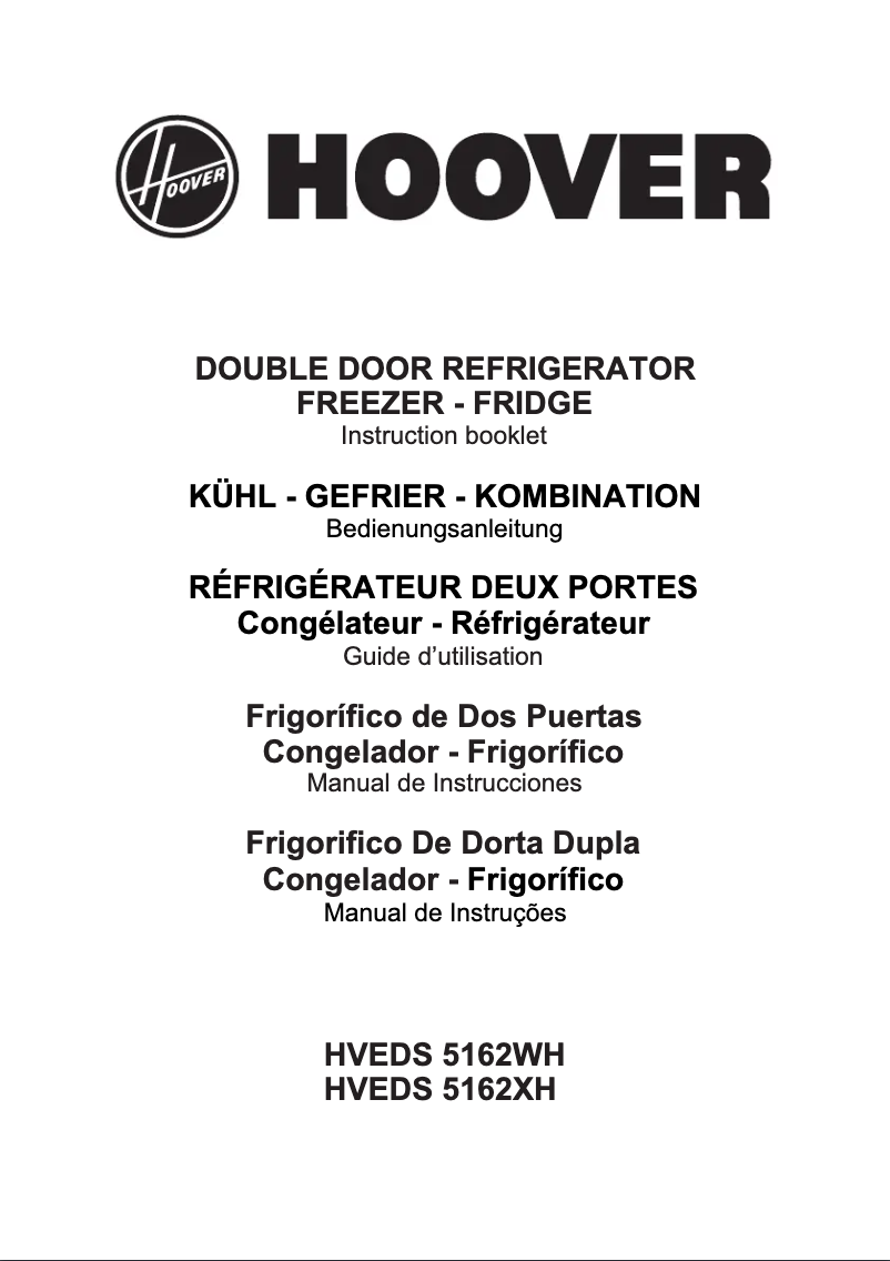 Página 1 del manual Manual de usuario Hoover HVEDS 5162WH