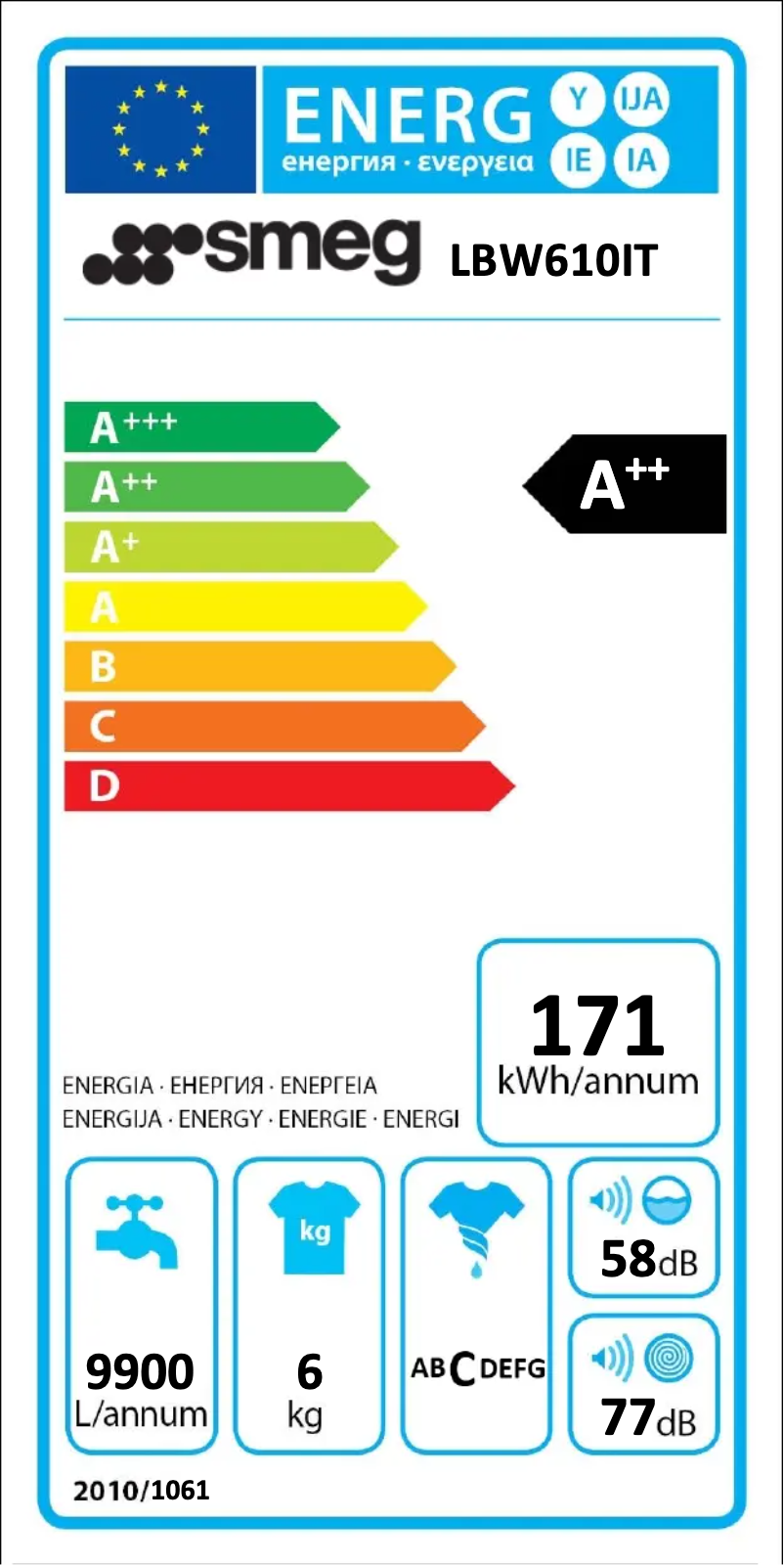 Page 1 de la notice Manuel utilisateur Smeg LBW610IT