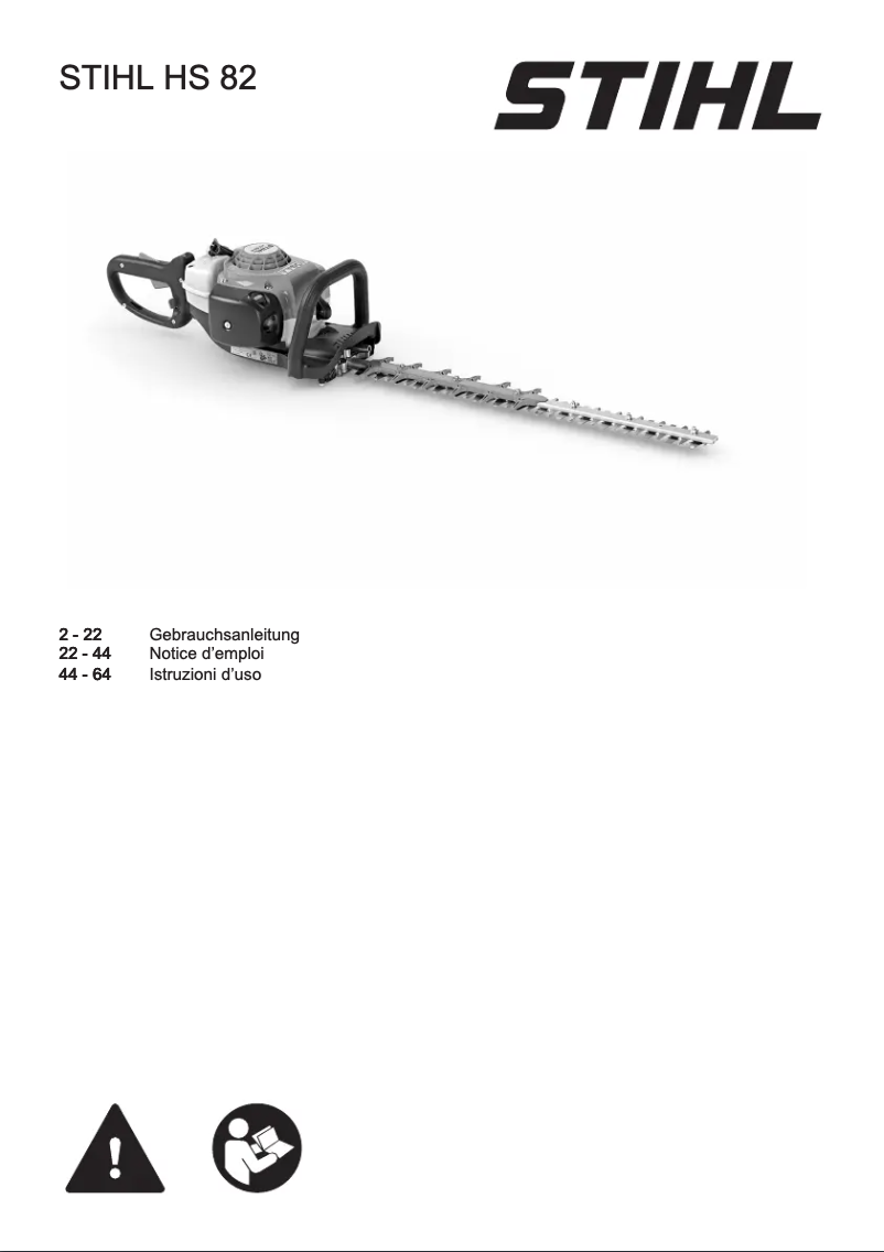 Page 1 of the manual User Manual Stihl HS 82 R