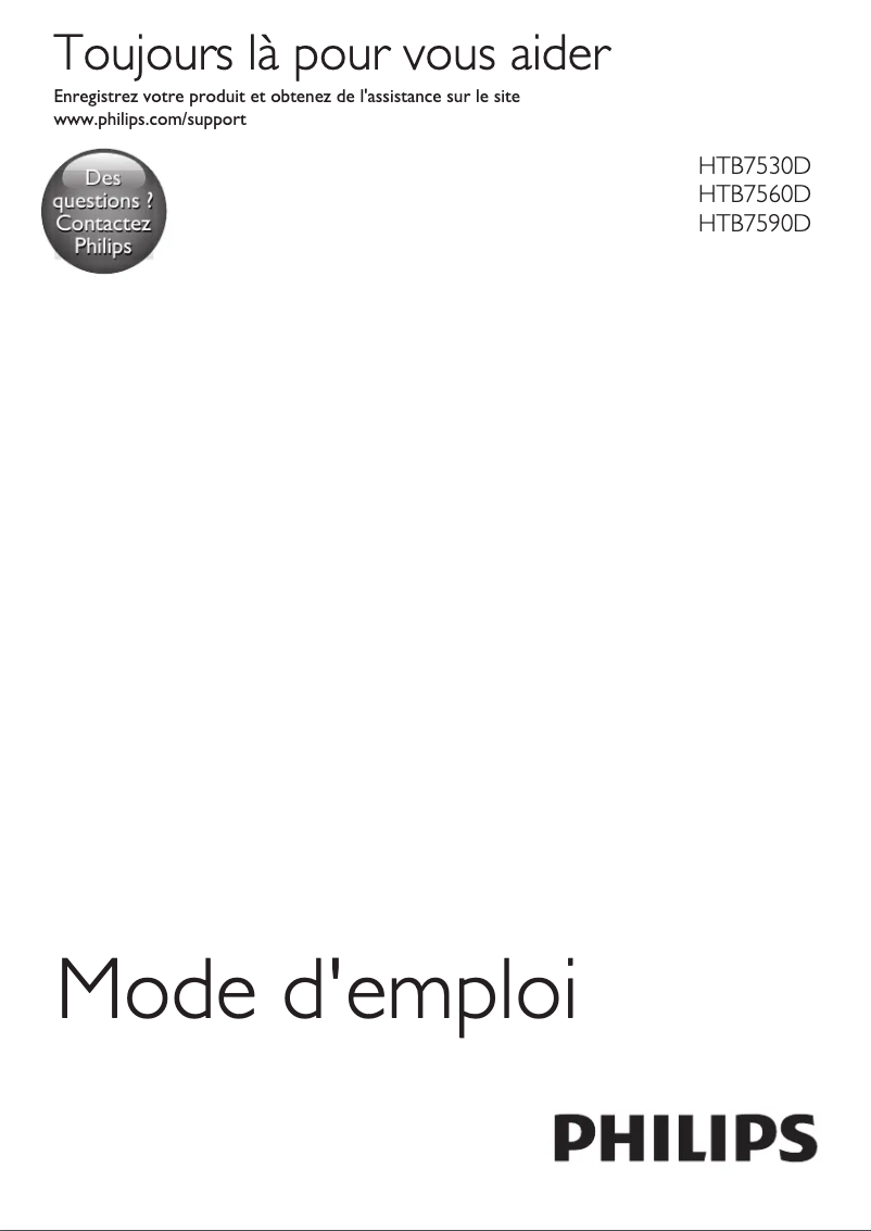 Page n°1 - Manuel utilisateur Philips HTB7530D