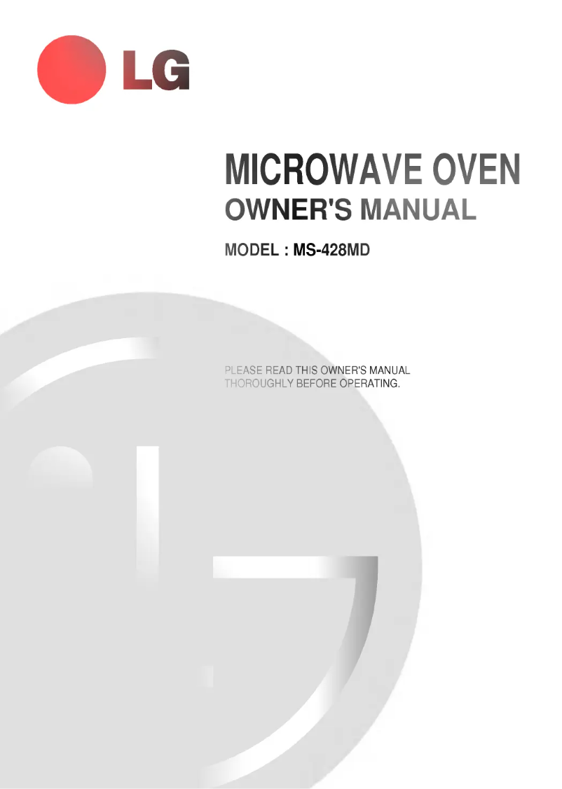 Página 1 del manual Manual de usuario LG MS-428MD