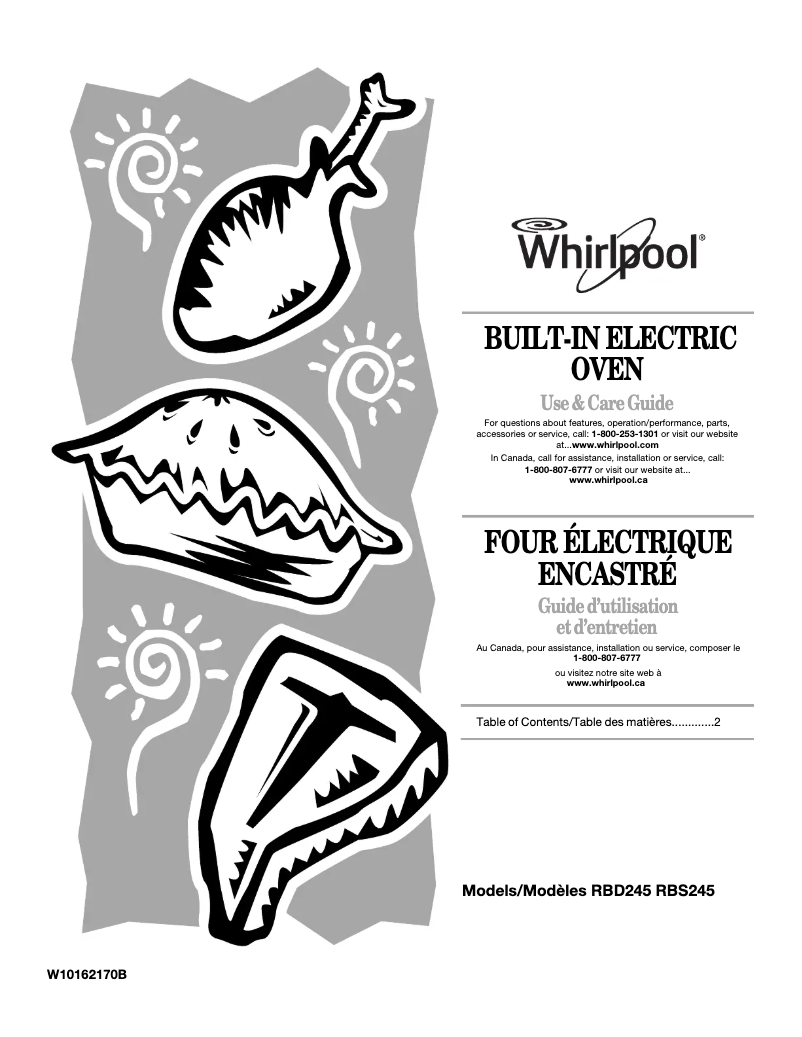 Page 1 de la notice Manuel utilisateur Whirlpool RBD245PRQ
