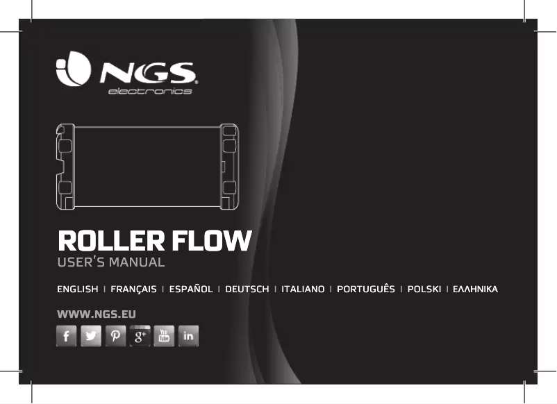 Page 1 de la notice Manuel utilisateur NGS Roller Flow