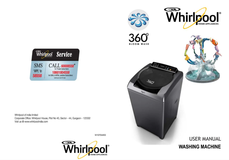 Página 1 del manual Manual de usuario Whirlpool Bloomwash World Series 8