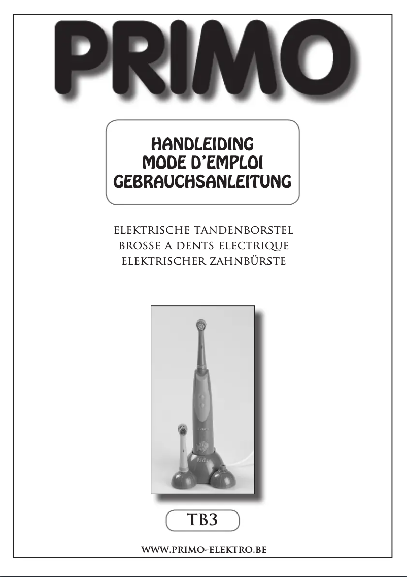 Page 1 de la notice Manuel utilisateur Primo TB3