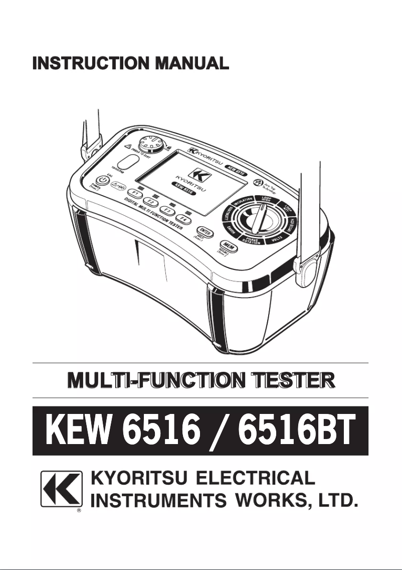 Page 1 of the manual User Manual Kyoritsu KEW 6516