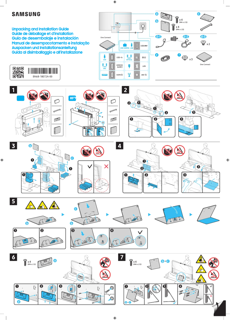 Página 1 del manual Guía de instalación Samsung QN75QN800DF