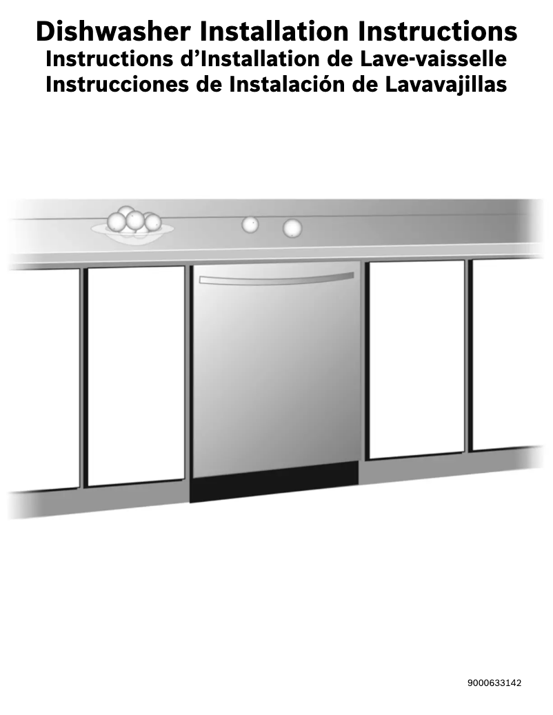 Page 1 of the manual Installation Guide Bosch SHE3AR7