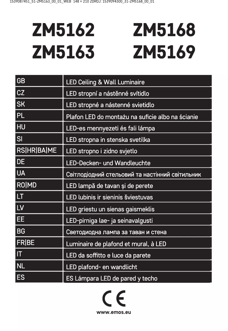 Page 1 de la notice Manuel utilisateur Emos ZM5163