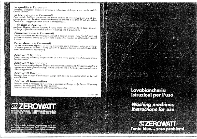 Página 1 del manual Manual de usuario Zerowatt ZX 43