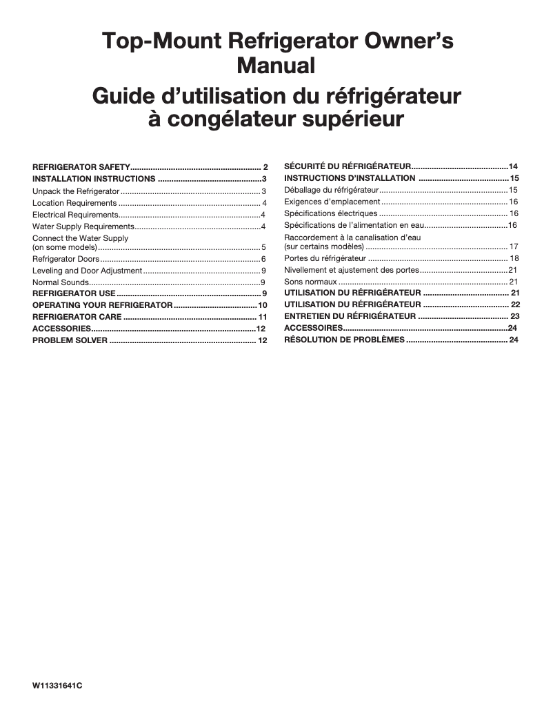 Página 1 del manual Manual de usuario Whirlpool WRT313CZLW