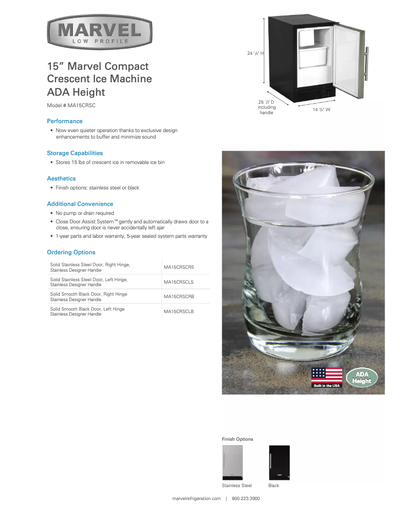 Page 1 de la notice Manuel utilisateur Marvel Compact MA15CRCL