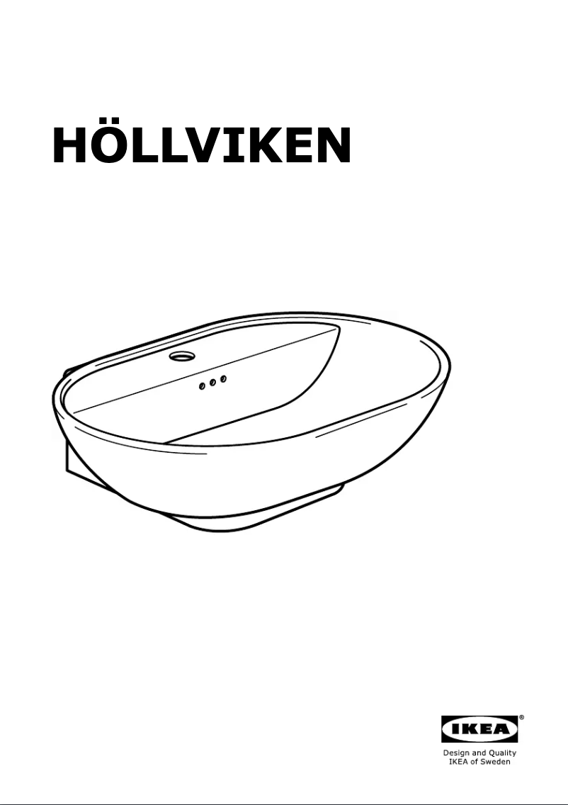 Page 1 de la notice Manuel utilisateur Ikea HOLLVIKEN