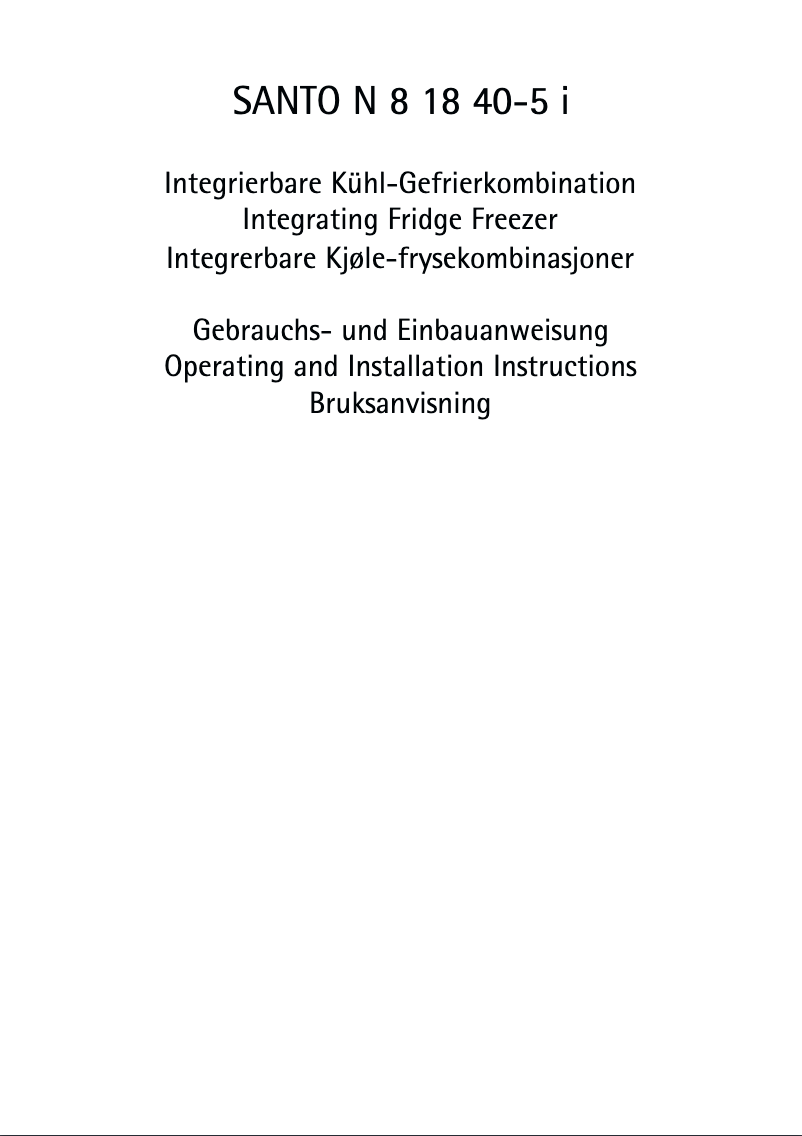 Page 1 de la notice Manuel utilisateur AEG SN81840-5I