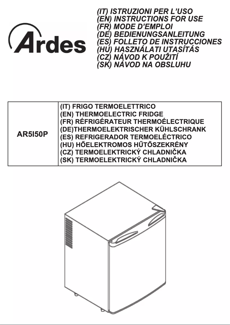 Page 1 de la notice Manuel utilisateur Ardes AR5I50P
