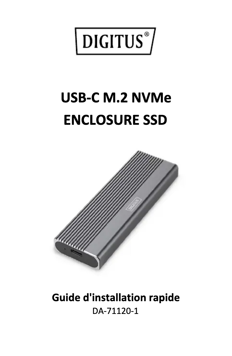 Page 1 de la notice Manuel utilisateur Digitus DA-71120-1