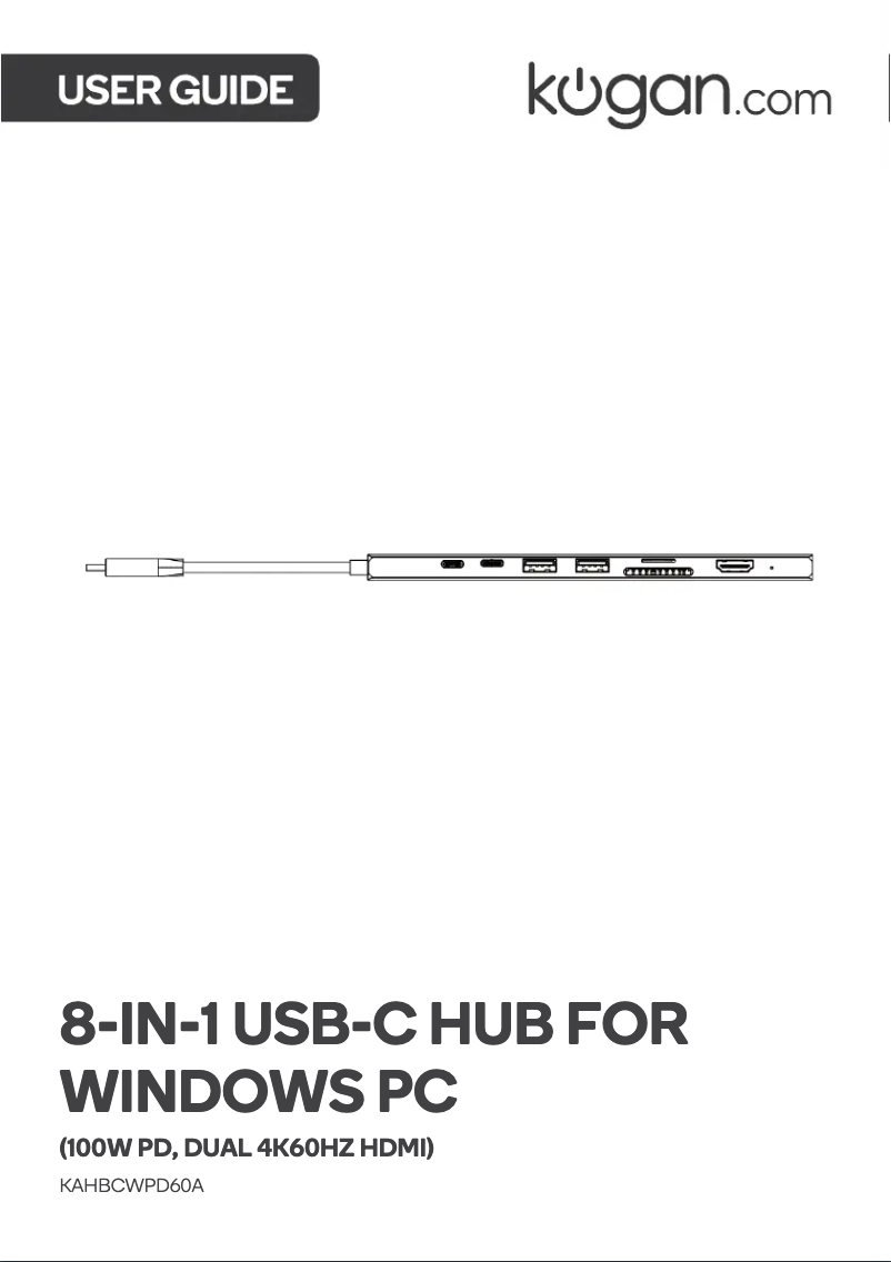 Page 1 de la notice Manuel utilisateur Kogan KAHBCWPD60A