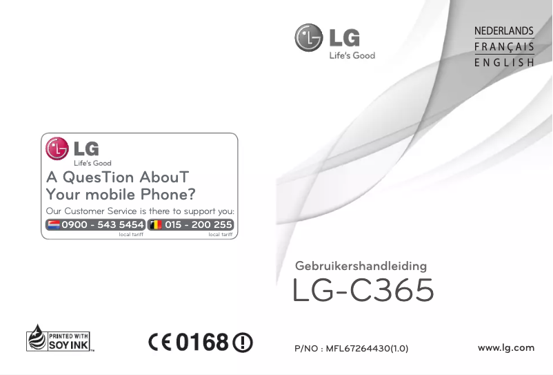 Page 1 de la notice Manuel utilisateur LG C365