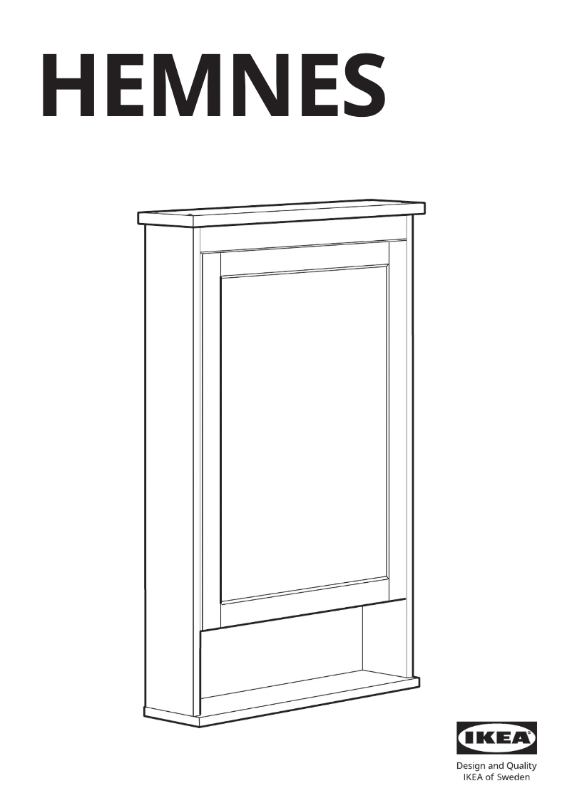 Page 1 de la notice Manuel utilisateur Ikea HEMNES 603.489.84