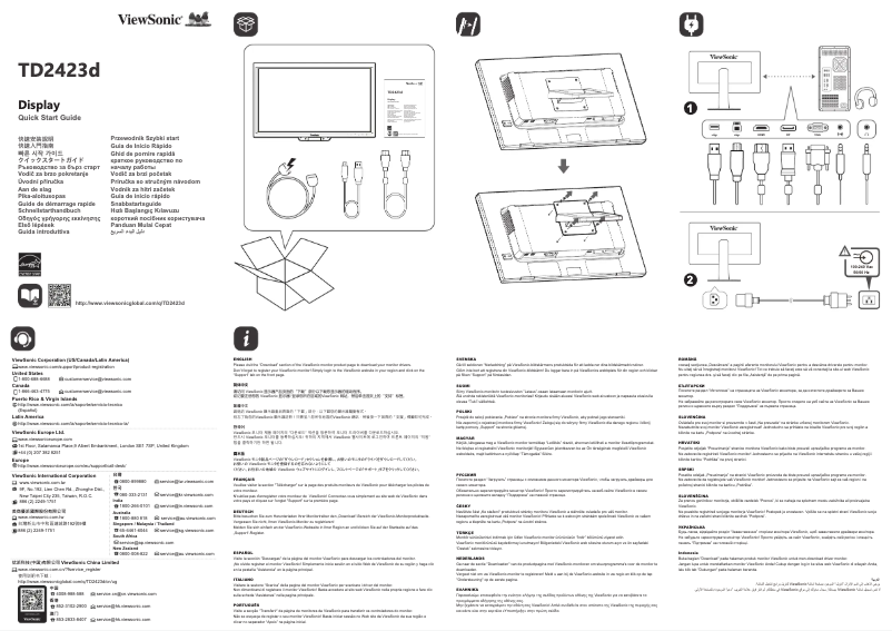 Página 1 del manual Guía de inicio rápido Viewsonic TD2423D