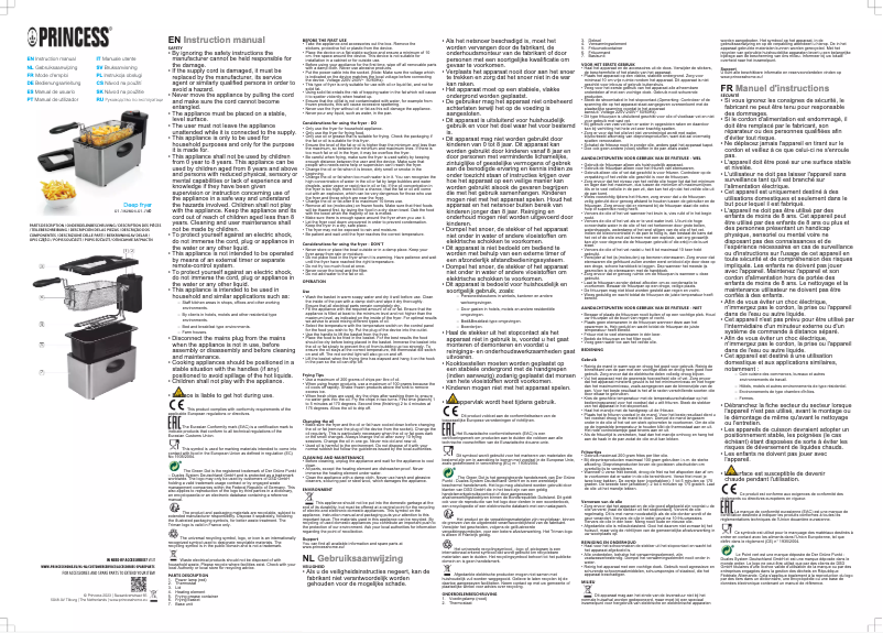 Page 1 de la notice Manuel utilisateur Princess 182604