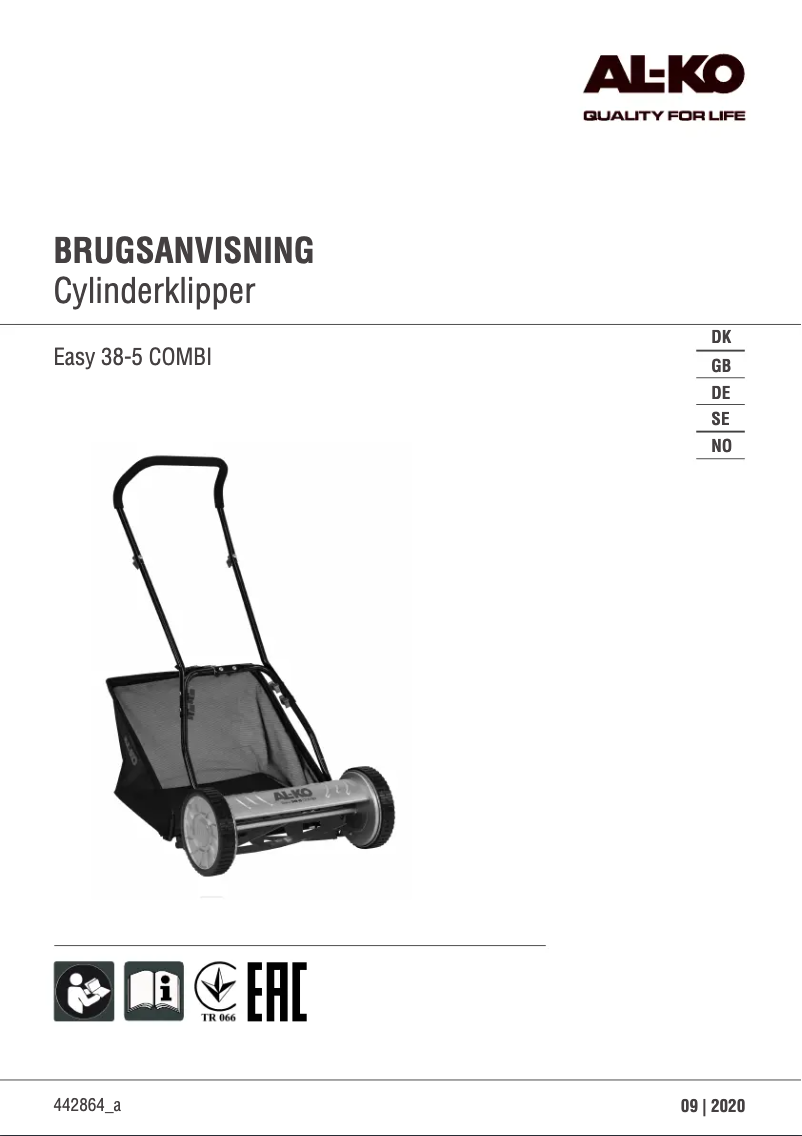 Page 1 de la notice Manuel utilisateur AL-KO Easy 38-5 Combi