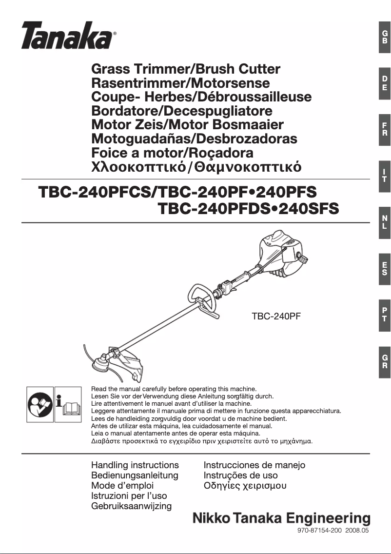 Page 1 de la notice Manuel utilisateur Tanaka TBC-240PFS