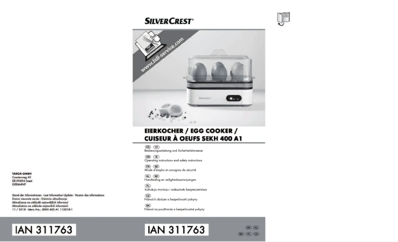 Page 1 de la notice Manuel utilisateur SilverCrest SED 400 A1