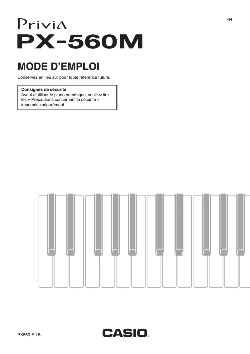 Page 1 de la notice Manuel utilisateur Casio Privia PX-560