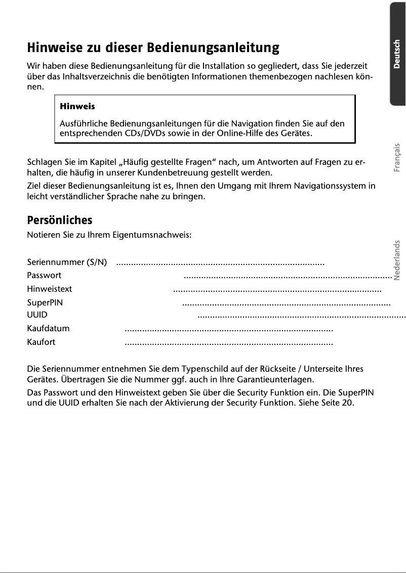 Page 1 of the manual User Manual Medion GoPal P5435