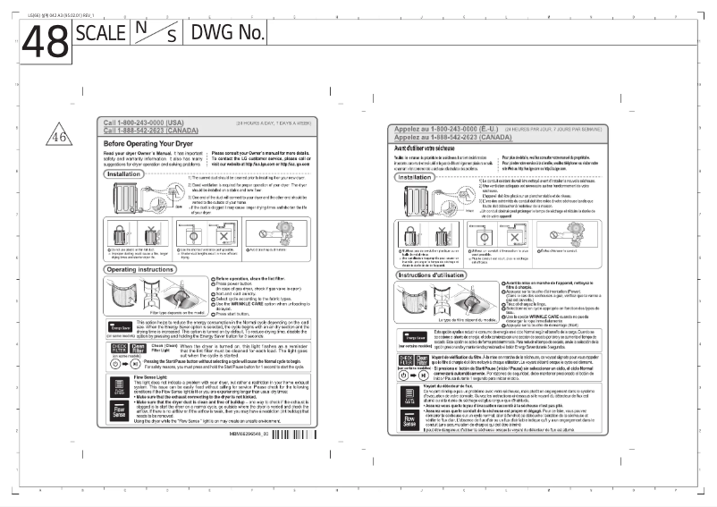 Page 1 de la notice Guide d'installation LG DLGX6501B