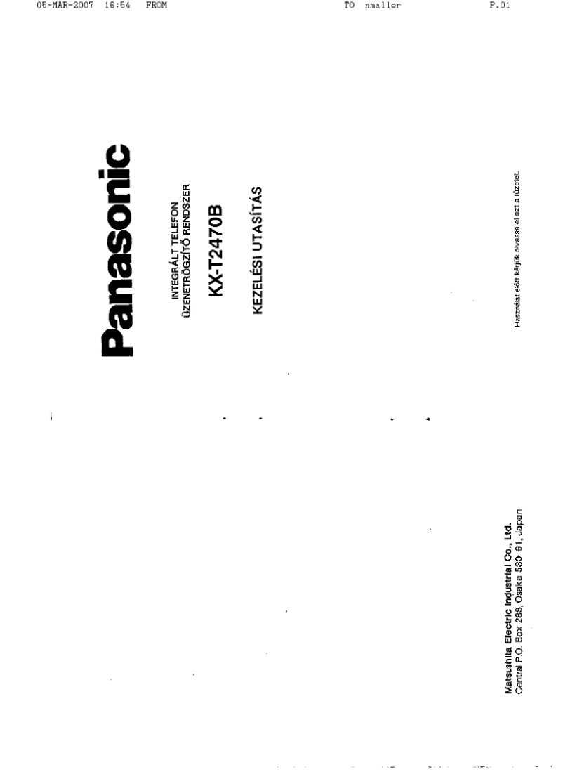 Página 1 del manual Manual de usuario Panasonic KX-T2470