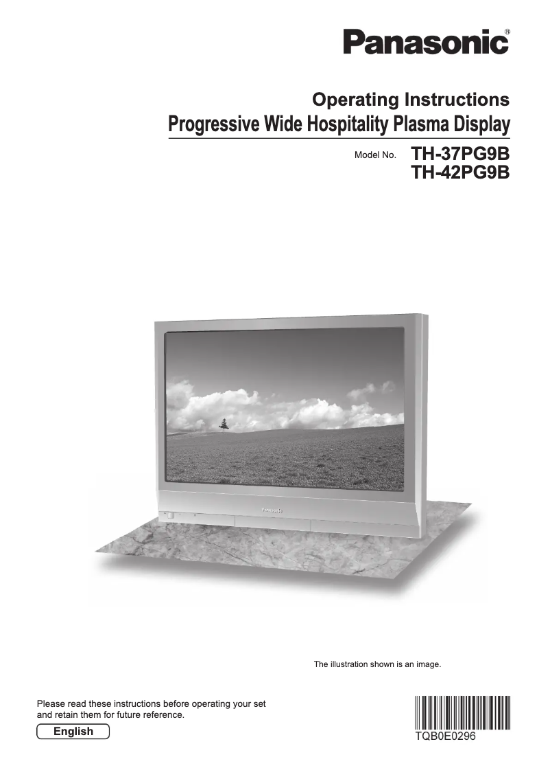 Page 1 de la notice Manuel utilisateur Panasonic Viera TH-37PG9B