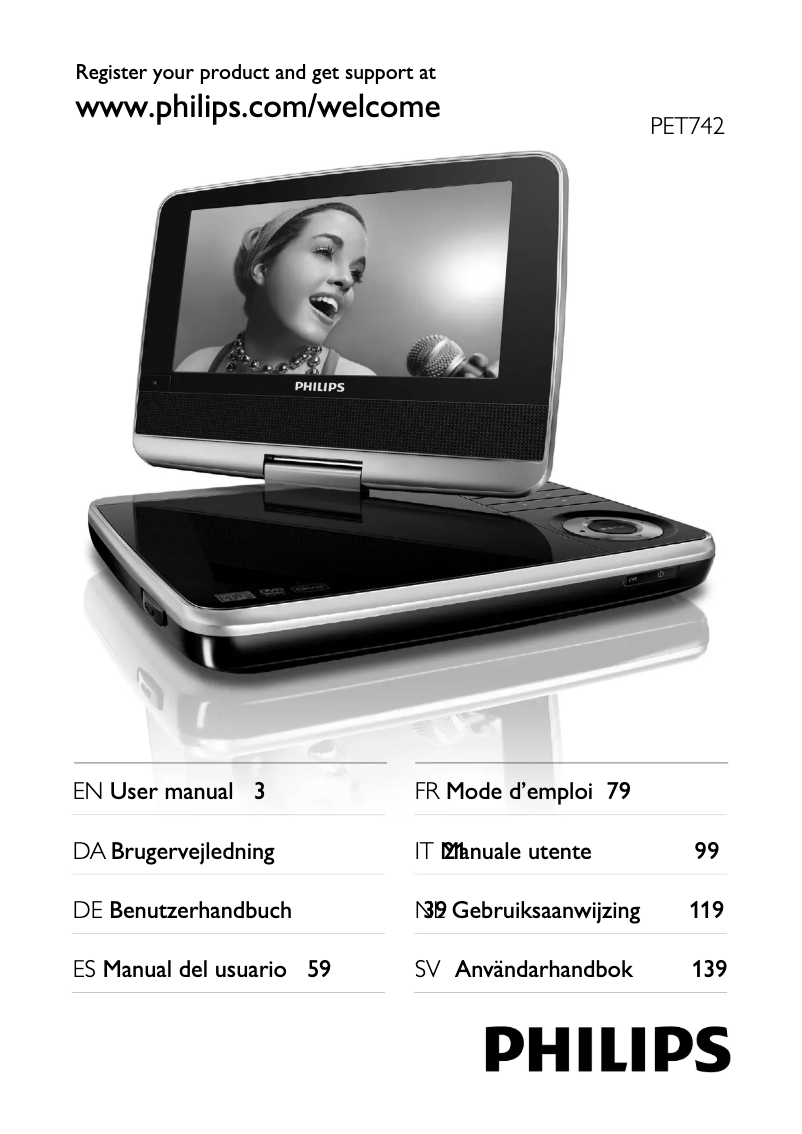 Página 1 del manual Manual de usuario Philips PET742