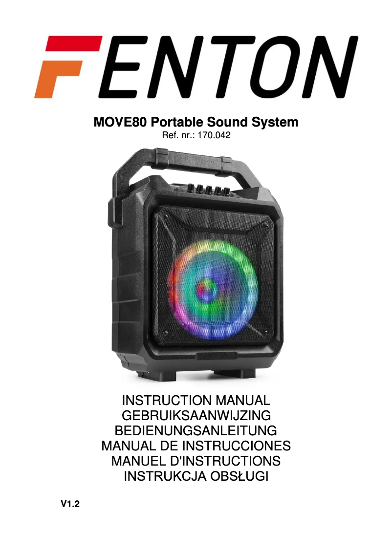 Page 1 de la notice Manuel utilisateur Fenton MOVE80