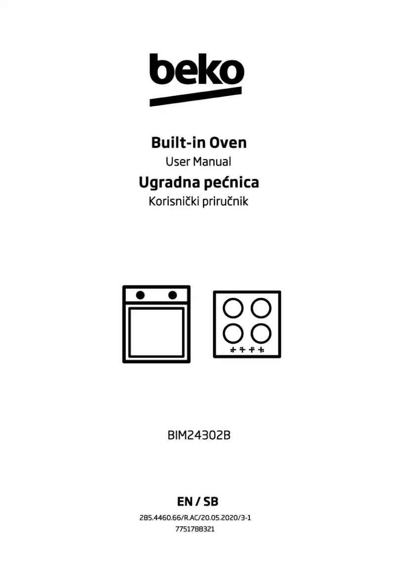 Page 1 de la notice Manuel utilisateur Beko BSE24322B
