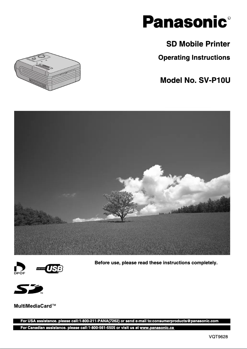 Página 1 del manual Manual de usuario Panasonic NV-MPD5B